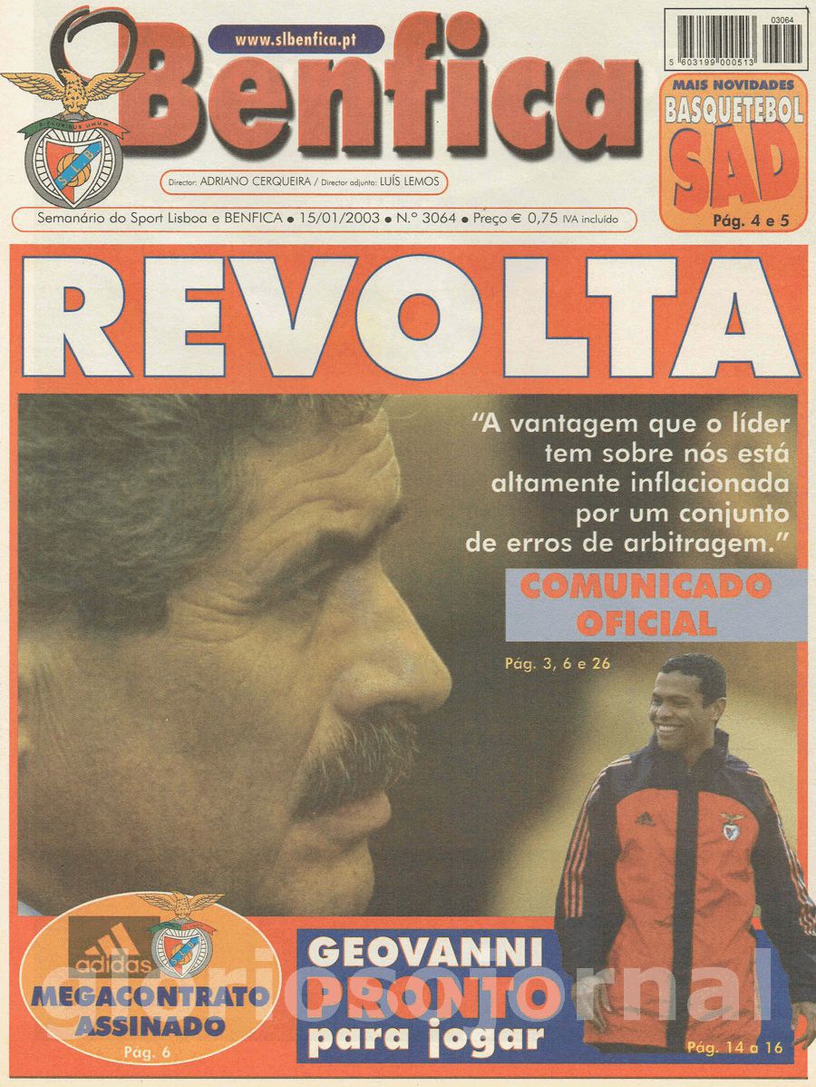 jornal o benfica 3064 2003-01-15